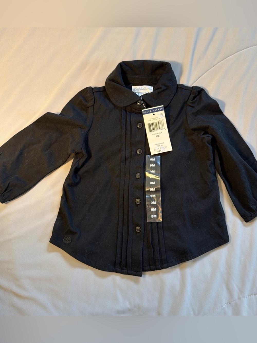 Ralph Lauren Baby black Button-Front Top 9 months